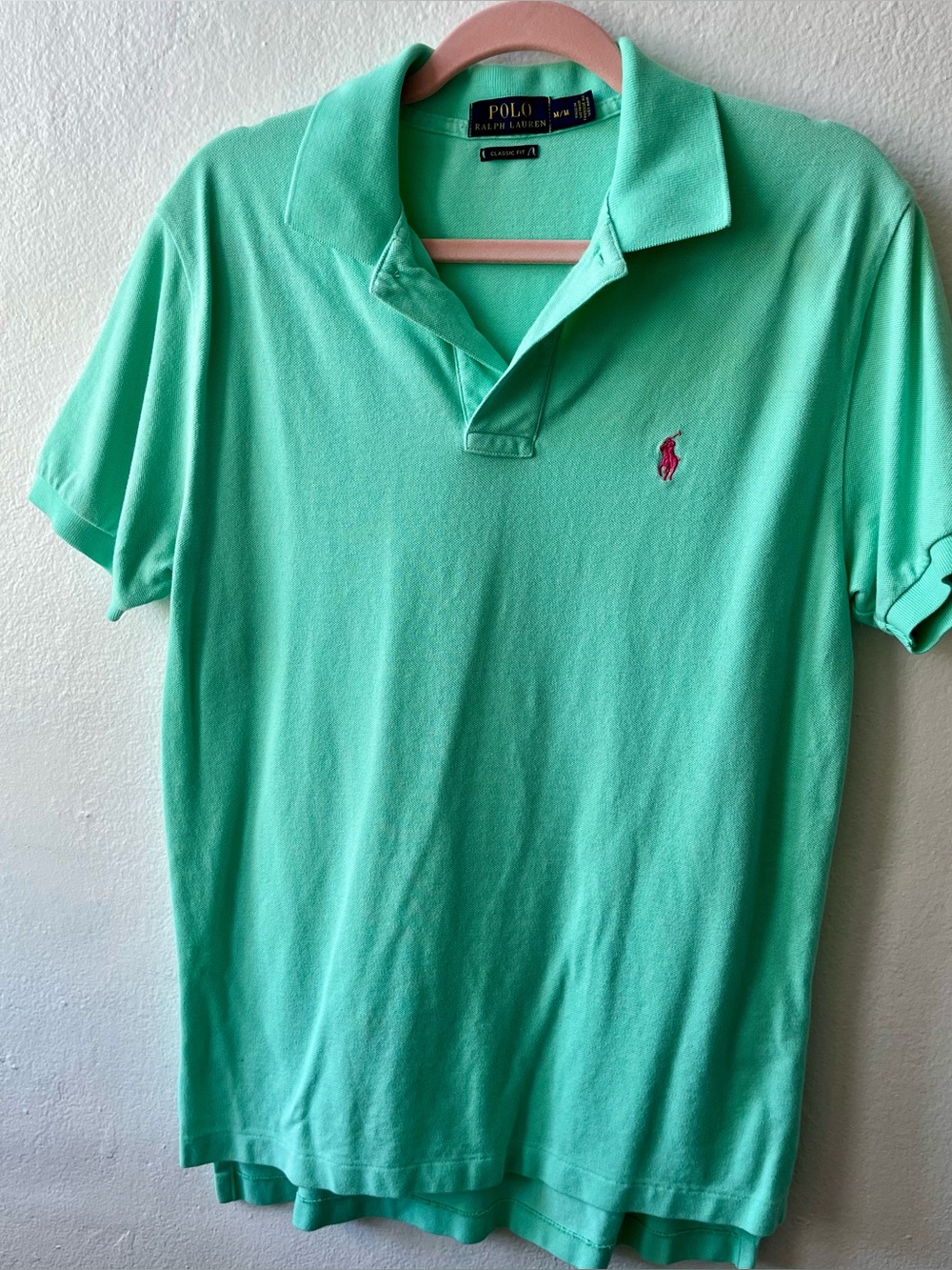 Ralph Lauren Polo, Men’s Mint Colored Shirt, Size Med. Excellent Condition.